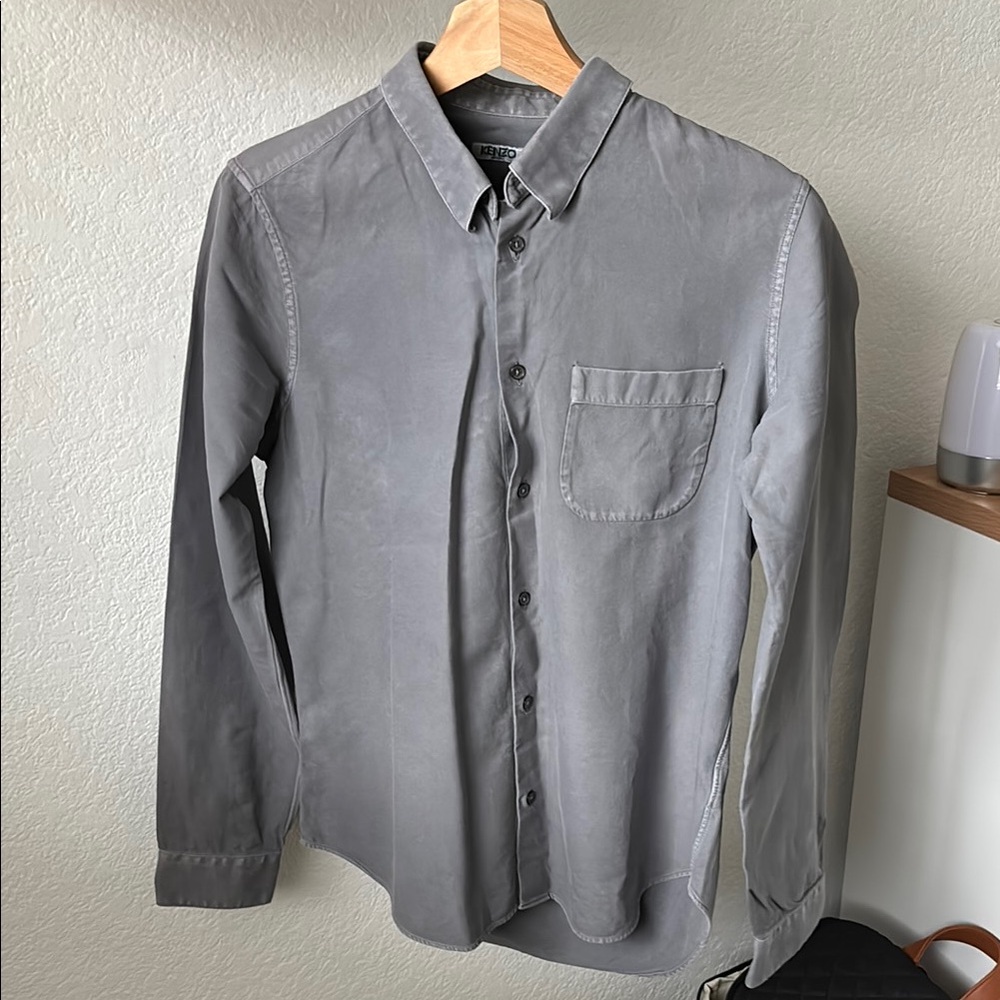 Kenzo Grey Button-Up Shirt